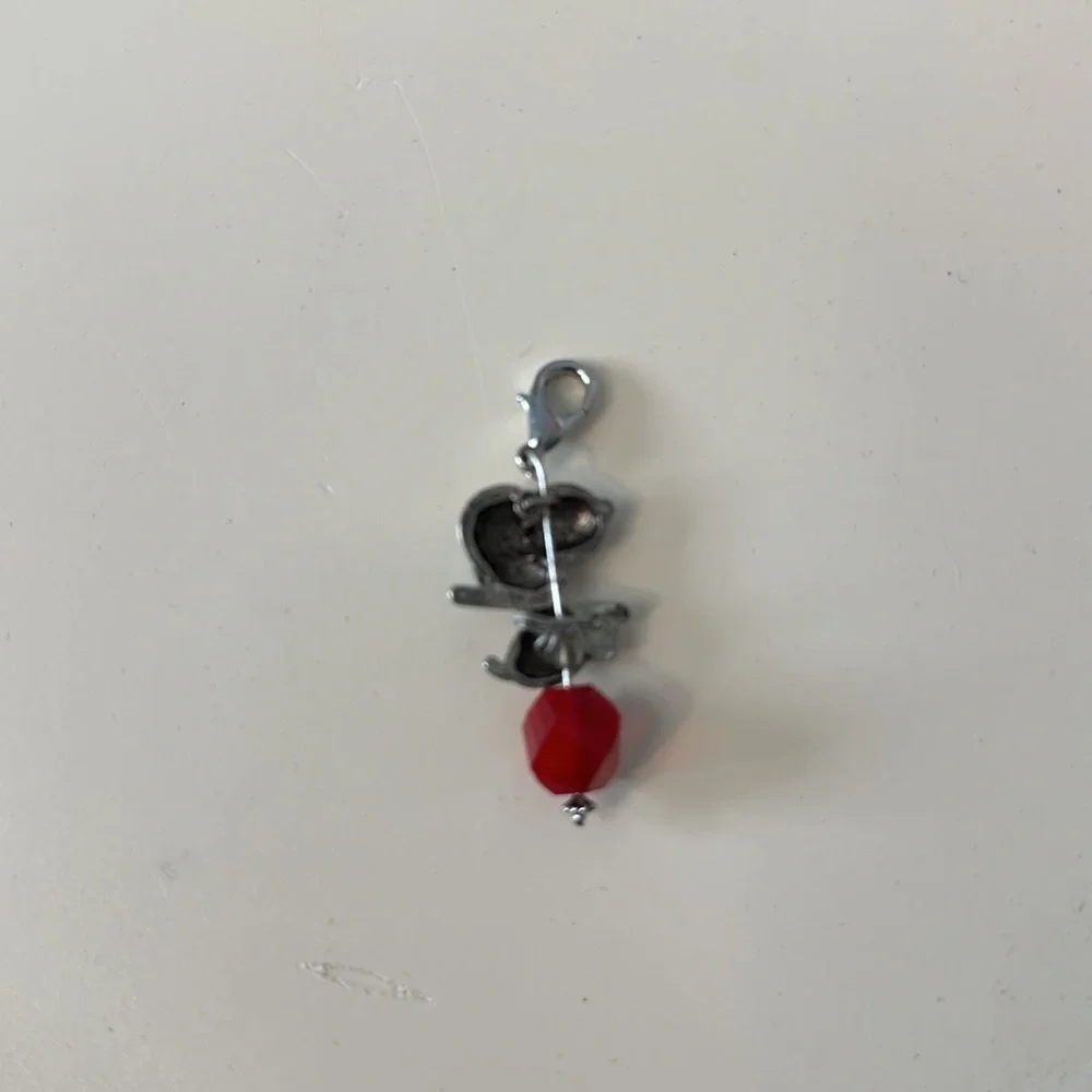 Dog Puppy Beagle Snoopy Red Gem Charm for Bracelet